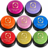 Pet Talking Buttons 8-Pack | Recordable Communication Buttons for Dogs & Cats