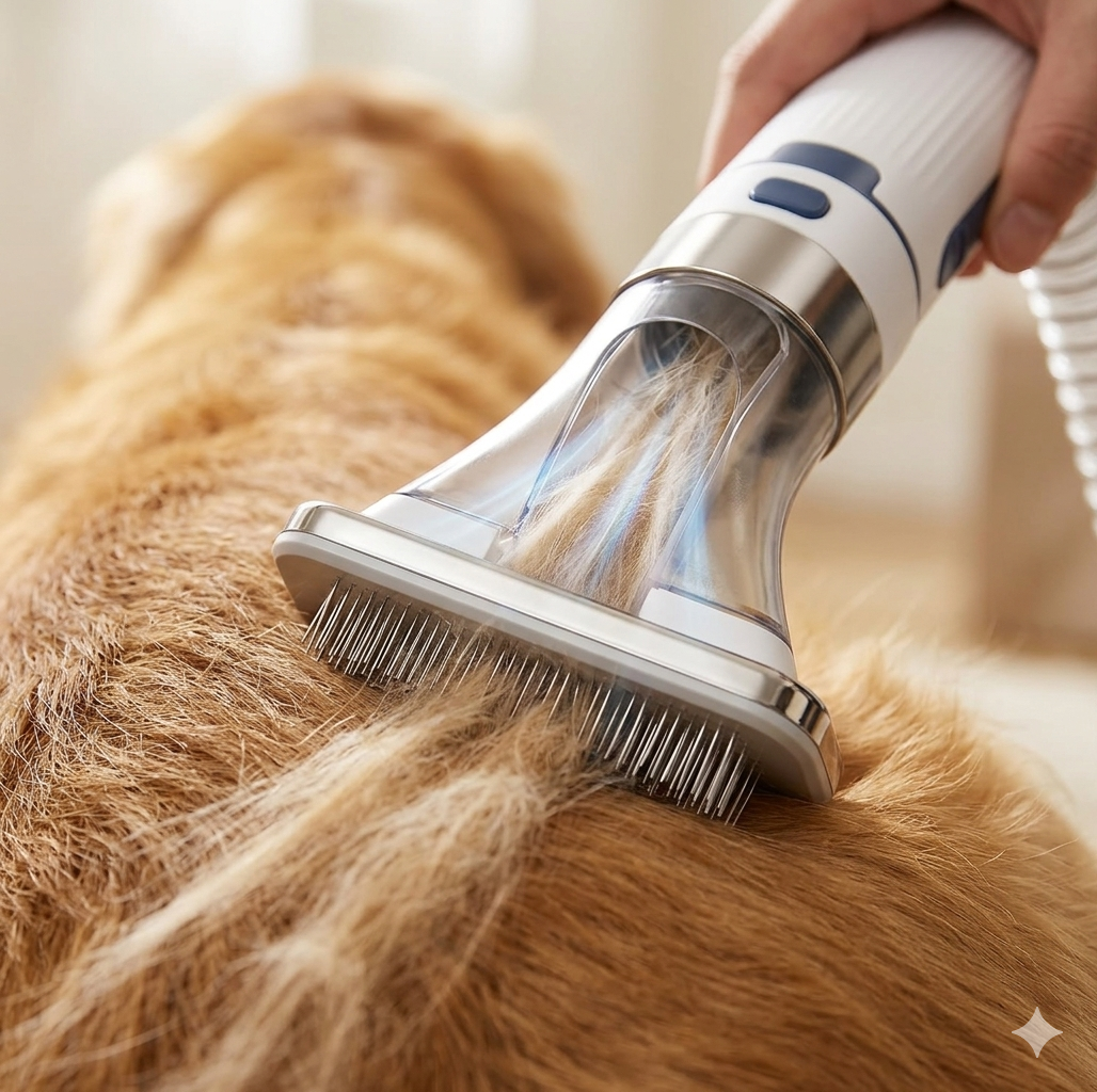 Pet Grooming Vacuum Kit 7-in-1 | Dog & Cat Deshedding & Clipper Set