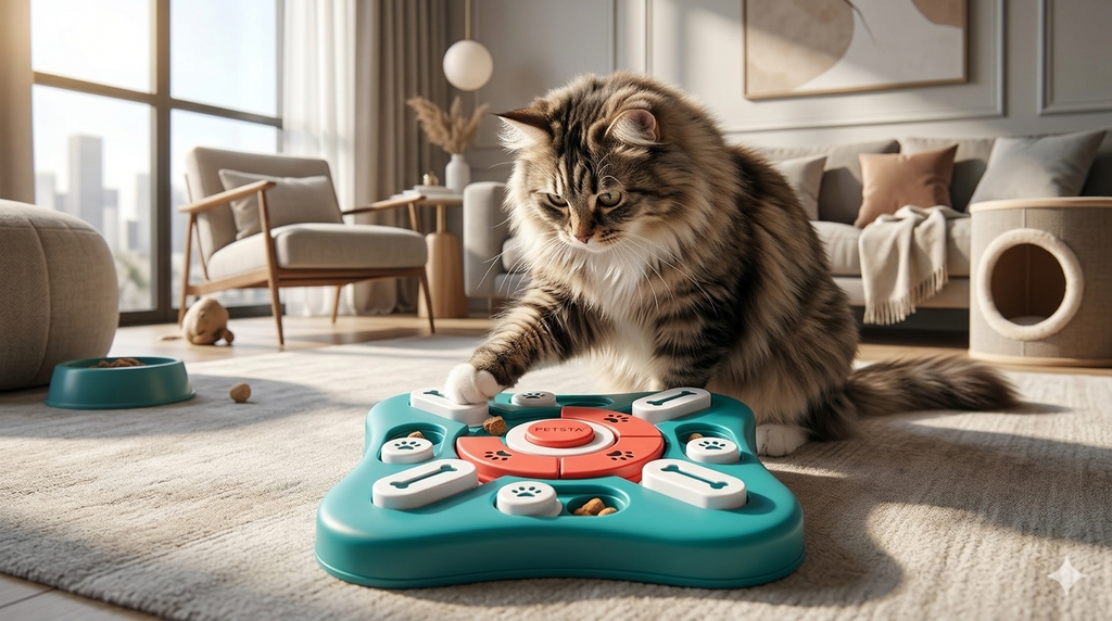 Dog Puzzle Toy Interactive | Treat Dispensing Enrichment Feeder for Dogs & Cats