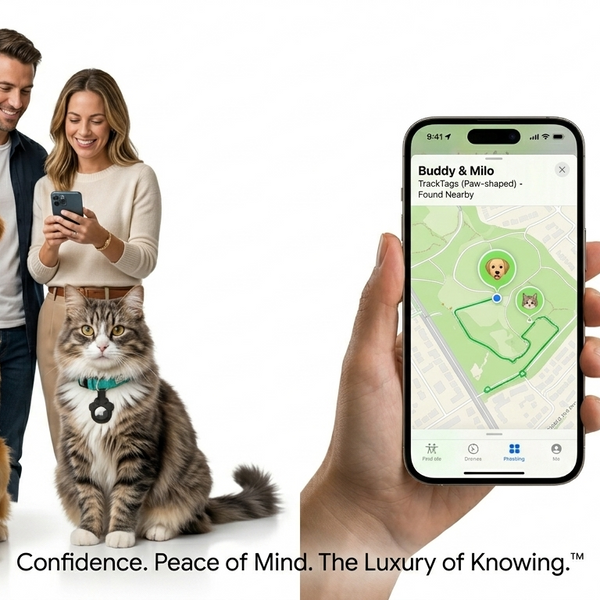AirTag Dog Collar Holder | Silicone Pet GPS Tracker Attachment for Cats & Dogs