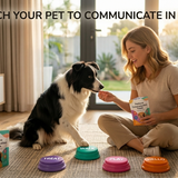 Pet Talking Buttons 8-Pack | Recordable Communication Buttons for Dogs & Cats