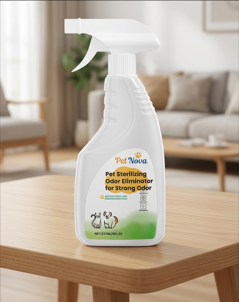 Pet Odor Eliminator Spray Enzyme Cleaner for Dog and Cat Urine Stains on Carpet and Floors