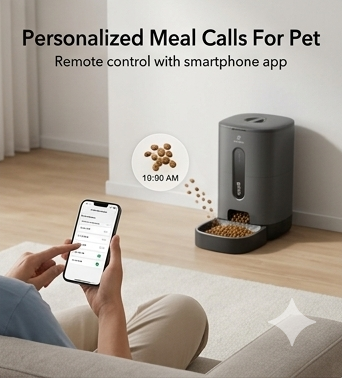 Automatic Pet Feeder WiFi 5L | Smart Dog & Cat Food Dispenser with App