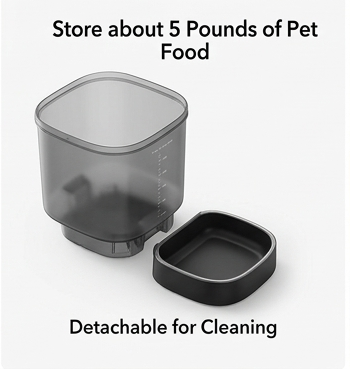 Automatic Pet Feeder WiFi 5L | Smart Dog & Cat Food Dispenser with App