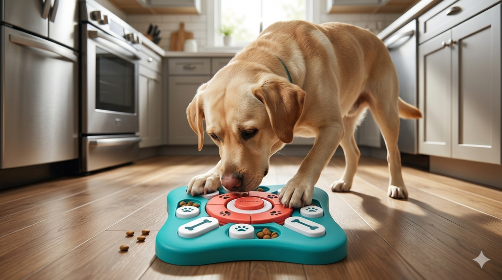 Dog Puzzle Toy Interactive | Treat Dispensing Enrichment Feeder for Dogs & Cats