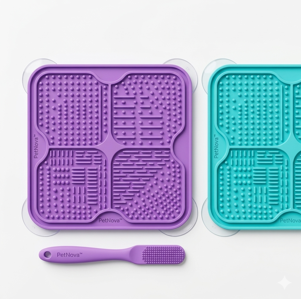 Dog Lick Mat 2-Pack | Calming Slow Feeder Enrichment Mat for Dogs & Cats