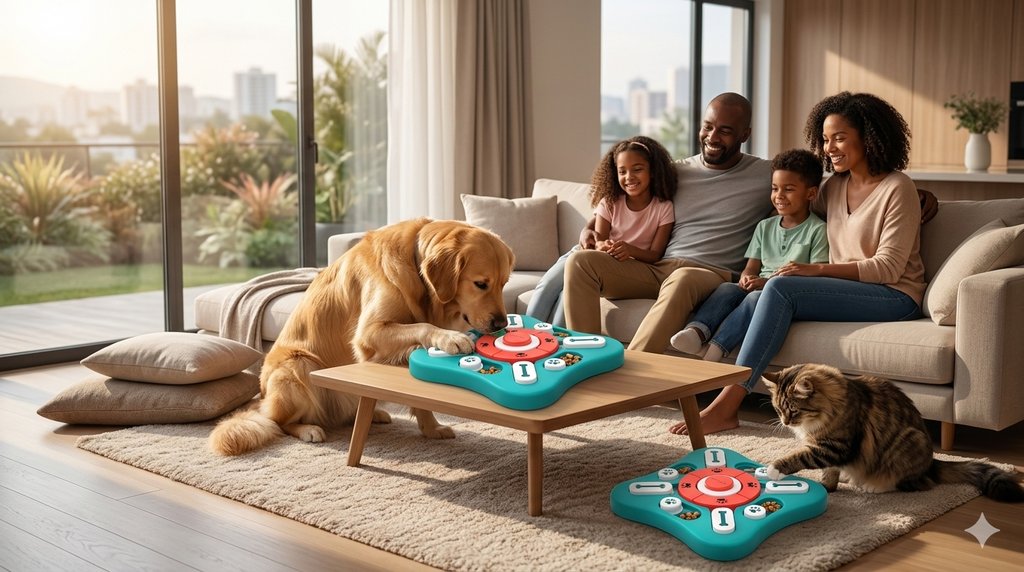 Dog Puzzle Toy Interactive | Treat Dispensing Enrichment Feeder for Dogs & Cats