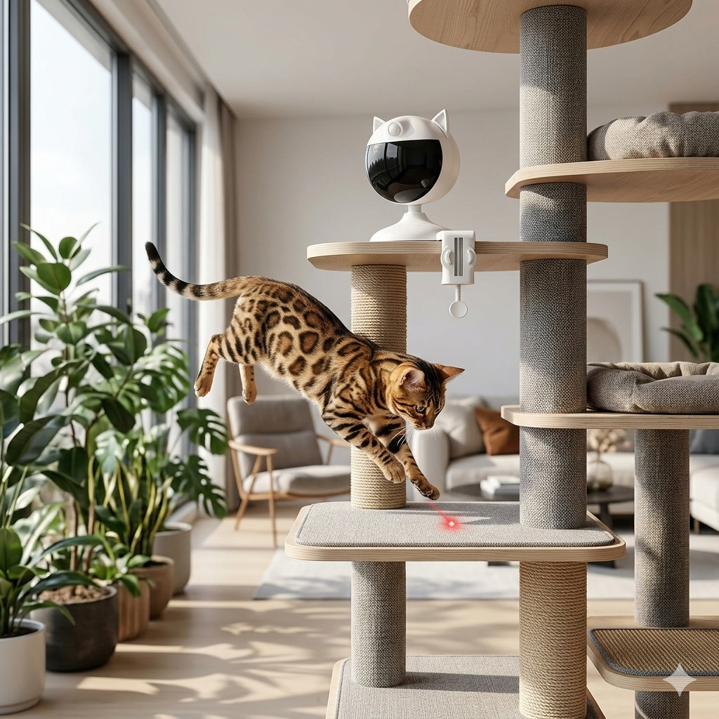 Automatic Cat Laser Toy | Motion-Activated Interactive Laser for Indoor Cats
