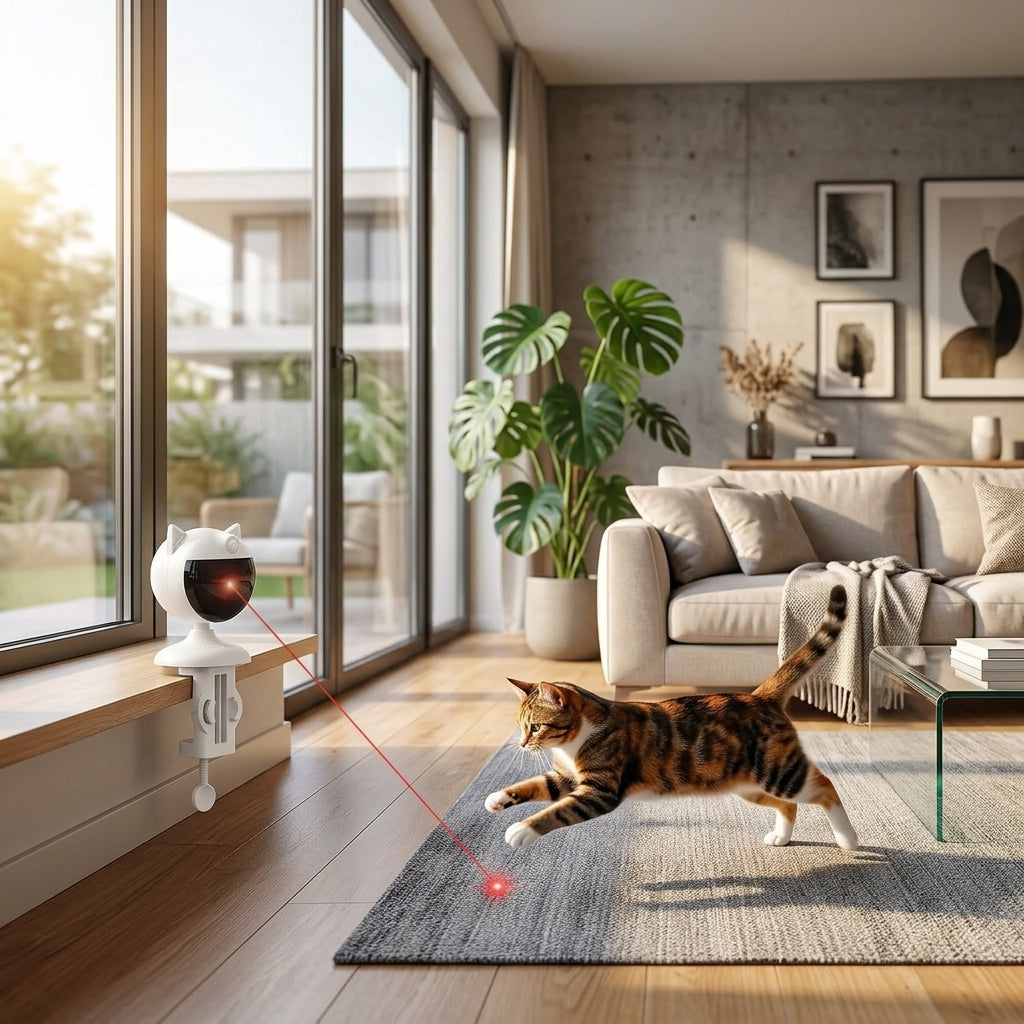 Automatic Cat Laser Toy | Motion-Activated Interactive Laser for Indoor Cats