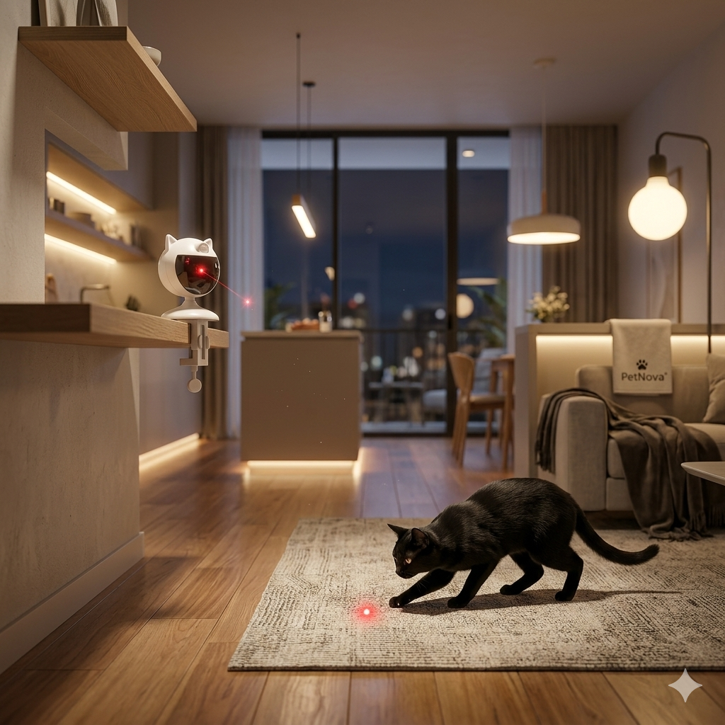 Automatic Cat Laser Toy | Motion-Activated Interactive Laser for Indoor Cats
