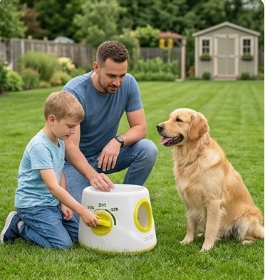 Automatic Ball Launcher for Dogs | Self-Play Indoor & Outdoor Fetch Machine