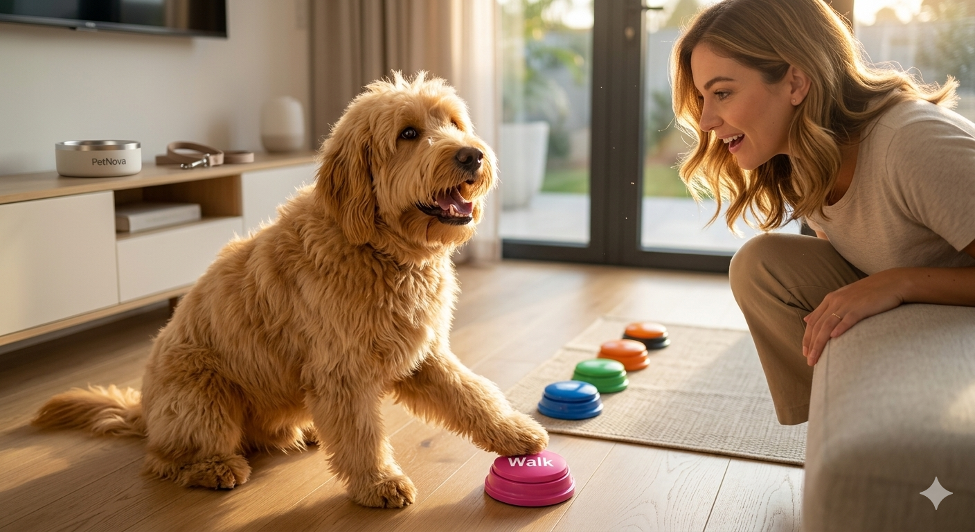 Pet Talking Buttons 8-Pack | Recordable Communication Buttons for Dogs & Cats