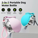 Dog Water Bottle with Silicone Bowl | Leak-Proof & Portable