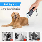 Ultrasonic Dog Repeller & Anti-Bark Trainer | LED, Portable, No Battery Needed