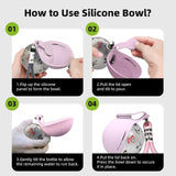 Dog Water Bottle with Silicone Bowl | Leak-Proof & Portable