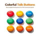 Pet Talking Buttons 8-Pack | Recordable Communication Buttons for Dogs & Cats